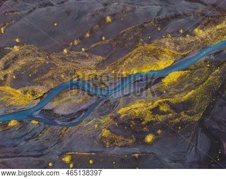 Above The Black Sand Beach Of Selheimasandur