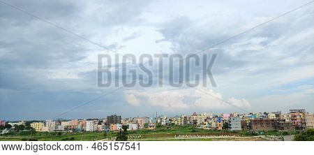 Beautiful Sky With Clouds In Hyderabad, India