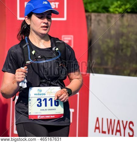 New Delhi, India - October 16 2022 - Vedanta Delhi Half Marathon Race After Covid In Which Marathon