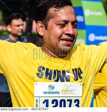 New Delhi, India - October 16 2022 - Vedanta Delhi Half Marathon Race After Covid In Which Marathon