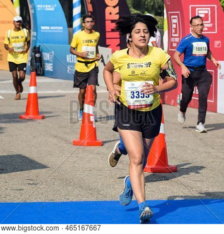 New Delhi, India - October 16 2022 - Vedanta Delhi Half Marathon Race After Covid In Which Marathon