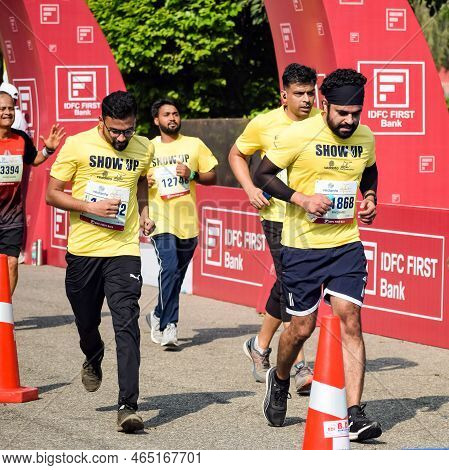 New Delhi, India - October 16 2022 - Vedanta Delhi Half Marathon Race After Covid In Which Marathon