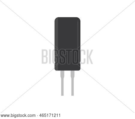 Transistors Capacitors Logo Design. Electric Circuit Board Ceramic Parts. Electronic Components Vect