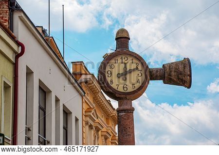 Musical Clock In The Old Town Is One Of The Sights Of Nitra.