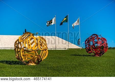 Brasilia, Brazil - February 28, 2022: Juscelino Kubitschek, Jk Memorial