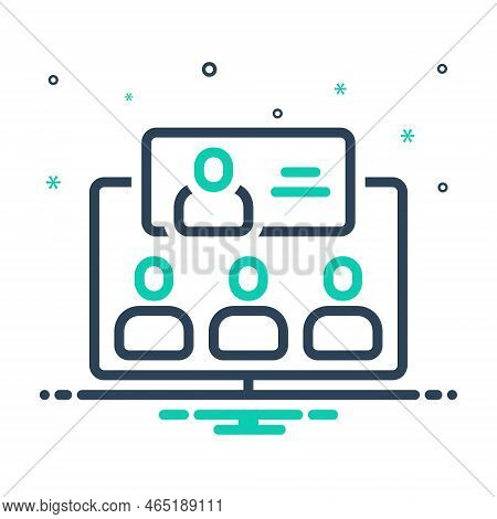 Mix Icon For Presence Existence Appearance Impendence Attendance Person Report