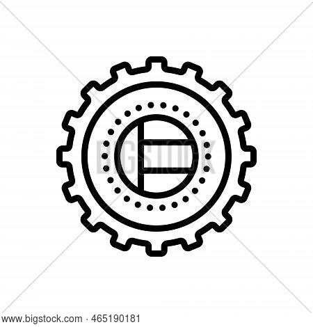 Black Line Icon For Gcc Manage Cogwheel Kuwait Gulf Uae Nation Emirates