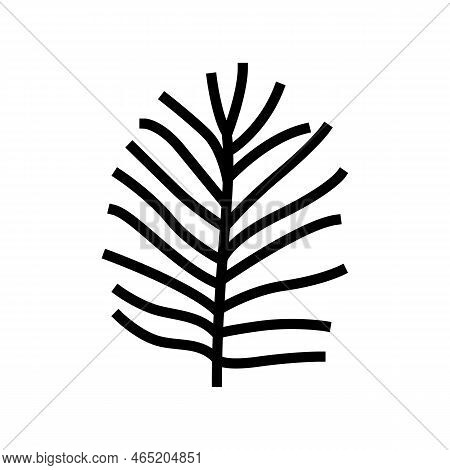 Chamaedorea Tropical Leaf Line Icon Vector. Chamaedorea Tropical Leaf Sign. Isolated Contour Symbol 