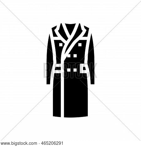 Overcoat Outerwear Male Glyph Icon Vector. Overcoat Outerwear Male Sign. Isolated Symbol Illustratio