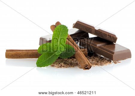 Closeup Detail Of Chocolate Parts
