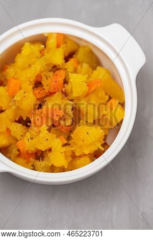 Fresh Mixed Vegetables On White Bowl On Gray Ceramic