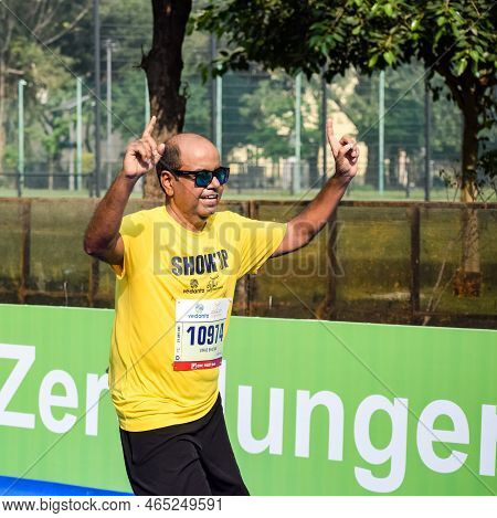 New Delhi, India - October 16 2022 - Vedanta Delhi Half Marathon Race After Covid In Which Marathon