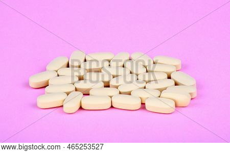 Hiv Therapy Efavirenz On Pink Background At Dry Sunny Summer Day
