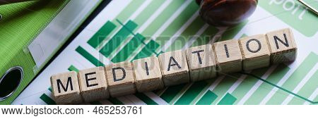 Mediation In Law Of Alternative Settlement Of Disputes And Conflicts Before Trial Closeup. Pretrial 