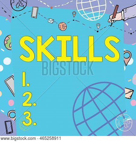 Handwriting Text Skills. Business Overview Ability To Carry Task With Driven Result Within Given Tim