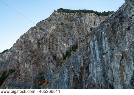 Morning At The Roc Del Quer Viewpoint In Canillo, Andorra.