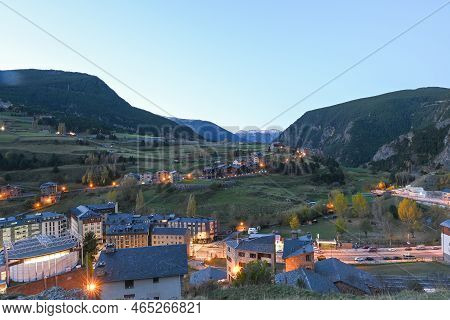 Morning At The Roc Del Quer Viewpoint In Canillo, Andorra.