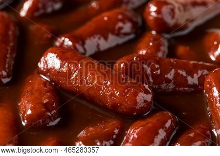 Homemade Bbq Cocktail Weiners In Sauce