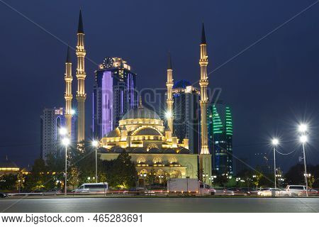 Grozny, Russia - September 29, 2021: Mosque 