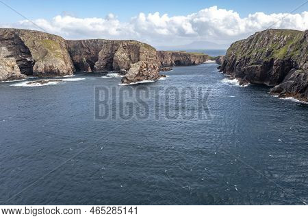 The Cliffs And Sea Stacks At Port Challa On Tory Island, County Donegal, Ireland