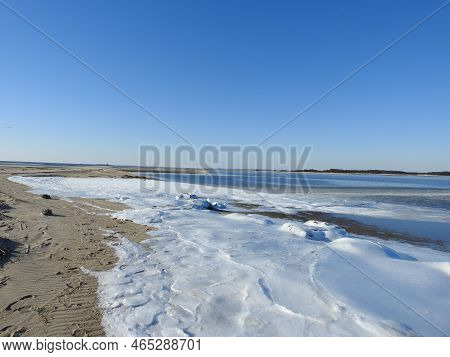 The Tranquil Winter Scenery Of The Sandy Hook, Gateway National Recreation Area, In Monmouth County,