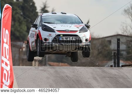 Kocaeli, Turkey - December 26, 2021: Burak Baslik Drives Ford Fiesta R2 Of Bc Vision Motorsport Duri