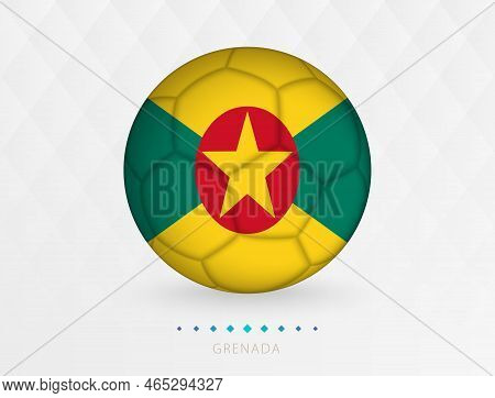 Football Ball With Grenada Flag Pattern, Soccer Ball With Flag Of Grenada National Team. Vector Spor