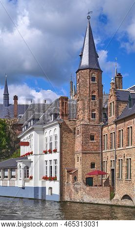 Bruges, Belgium, Architectures Of The Old Town Nex To The Main Canal