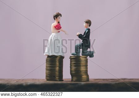 Save Money For Wedding And Planning Wedding Concept. Sustainable Financial Goal For Family Life Or M