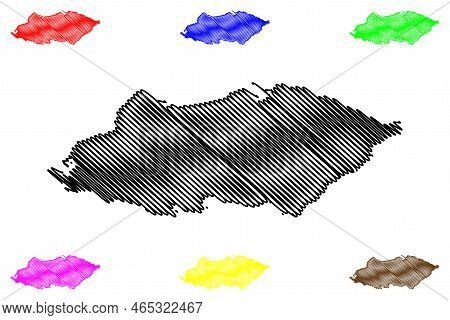Yonaguni Island (japan, East Asia, Japanese Archipelago, Yaeyama Islands) Map Vector Illustration, S