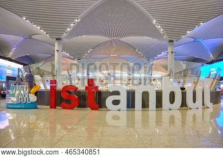 Main Hall Of Istanbul Havalimani Airport In Istanbul Turkey On 16 September 2022