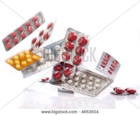 Faldende medicin piller blisterpakninger