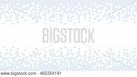 Abstract Background Of Blue Squares On A White Background. Geomtric Figures On A Light Background. P