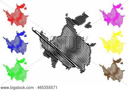 Donousa Island (hellenic Republic, Greece) Map Vector Illustration, Scribble Sketch Donousa Map