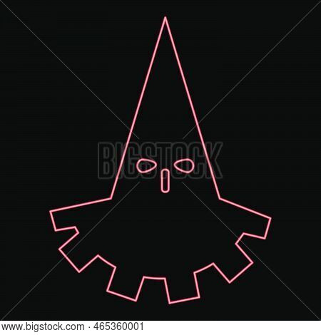 Neon Executioner Hangman Red Color Vector Illustration Image Flat Style Light