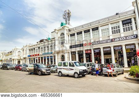 Delhi, India - October 16, 2012: Connaught Place Is One Of The Largest Financial, Commercial And Bus