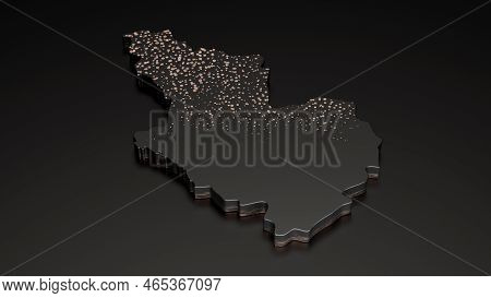 Madinah Stone Texture Premium Black Map. 3d Illustration