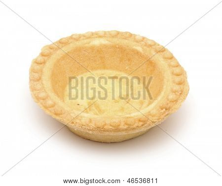 Empty tartlet on a white background