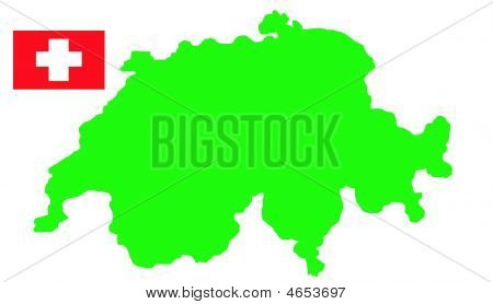 Schweiz anzeigen und Flagge