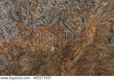 Magma Gold - Natural Granite Stone Texture, Photo Of Slab. Luxury Dark Italian Material Pattern For 