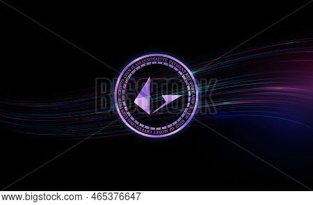 Loopring-lrc Virtual Currency Images. 3d Illustrations. Coin Logo.