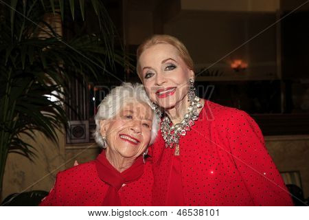 LOS ANGELES - JUN 9: Charlotte Rae and Anne Jeffreys at The Actors Fund's 17th Annual Tony Awards Viewing Party at the Taglyan Cultural Complex on June 9, 2013 in Los Angeles, California