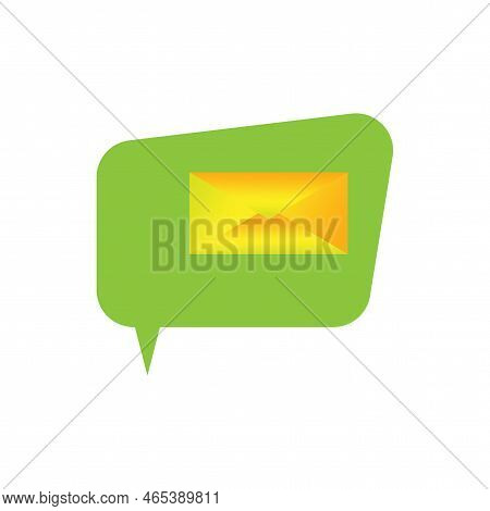 Cartoon Message With Envelope. Message Notification. Important Reminder. Vector Illustration. Stock 