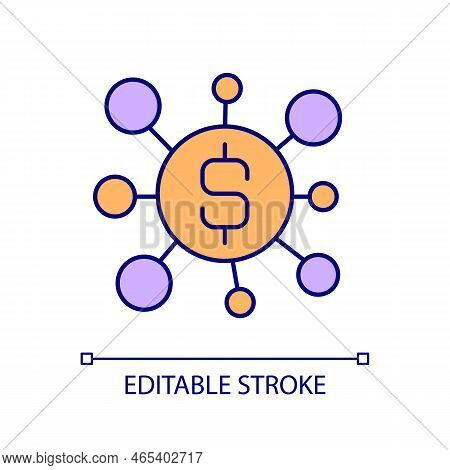 Multiple Income Stream Rgb Color Icon. Various Ways To Make Money. Budget Strategy. Revenue Sources.