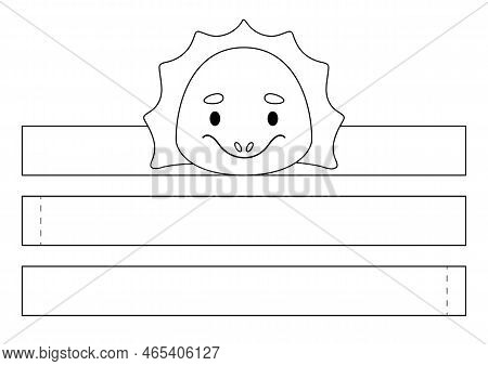 Printable Iguana Paper Crown. Diy Cut Party Ribbon Template For Birthday, Christmas, Baby Shower. Fu