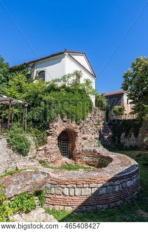 Behind Ruins Of Byzantium South Round Tower, Dating From 5th-6th Century, You Can See Built In 337 A