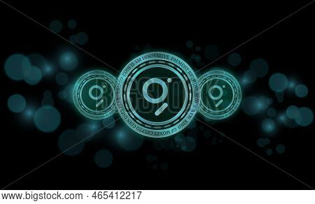 The Graph-grt Virtual Currency Images. 3d Illustrations.