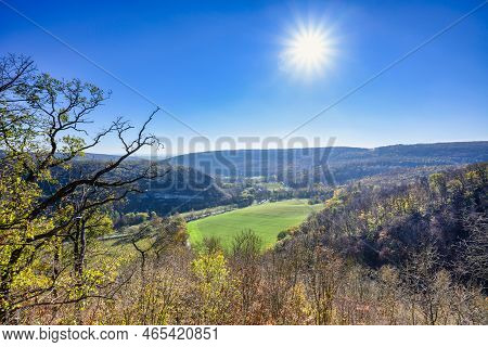 A View From The Ruins Of The Arnsburg In The Wipper Valley