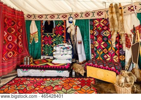 Kazan, Republic Of Tatarstan, Russia - July 3, 2021: Sabantuy, The Peoples Tatar Fieldwork Holiday