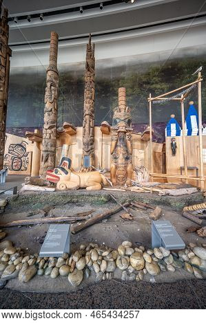 Gatineau, Quebec - October 19, 2022:  Exhibits Inside The Canadian Muesum Of History